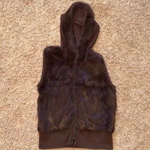 Real rabbit fur vest.